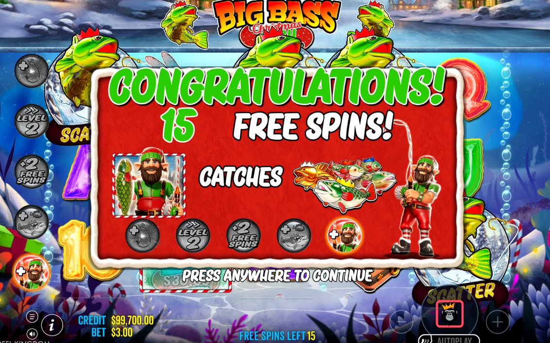 Multiplikatorn på nivå 1 under free spins