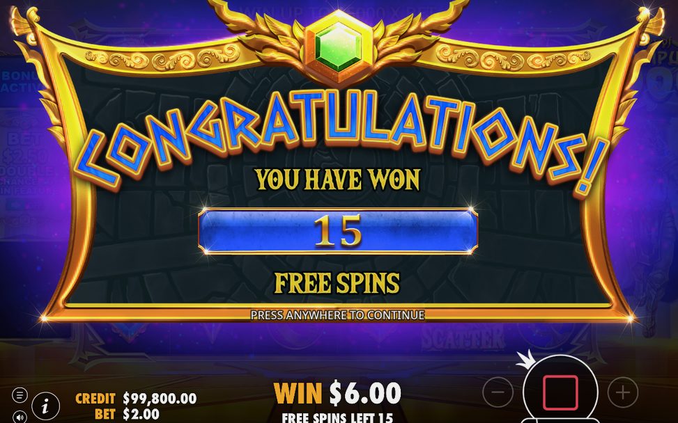 Free Spins-rundan där TOTAL MULTIPLIER räknar upp över hela rundan
