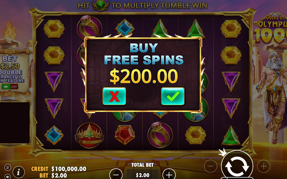 Bonus-skärm med Zeus Scatter och MULTIPLIER-orbs